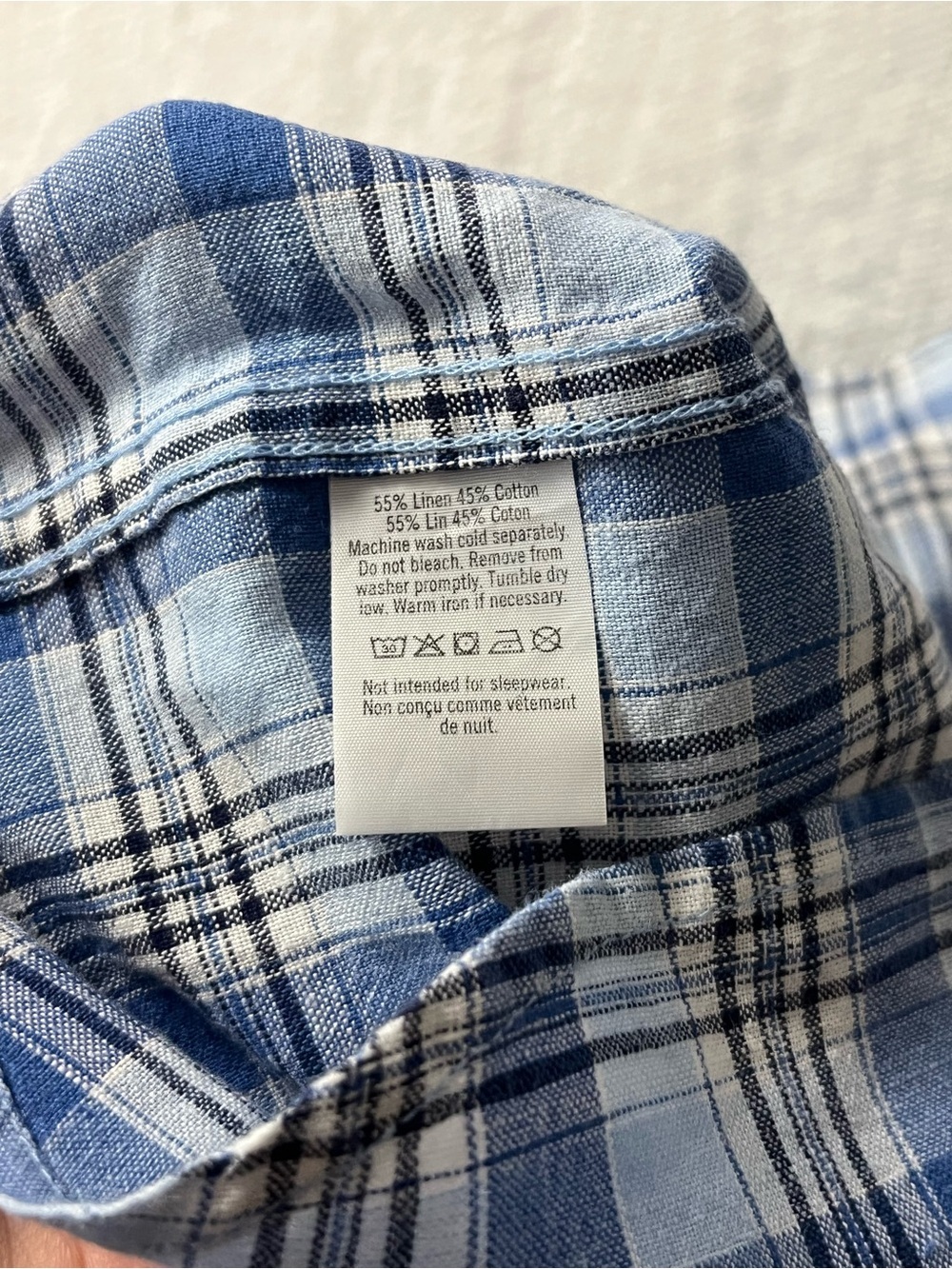 New Janie and Jack Boys Plaid Linen Cotton Button Down Shirt Size 8 Classic - Picture 6 of 7